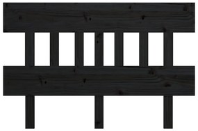Cabeceira de cama 163,5x3x81 cm pinho maciço preto