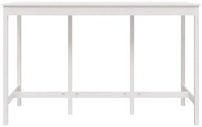 Mesa de bar 180x80x110 cm madeira de pinho maciça branco