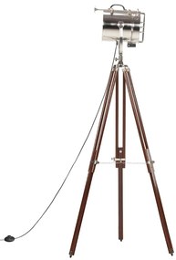 Candeeiro de chão tripé 180 cm madeira de mangueira maciça