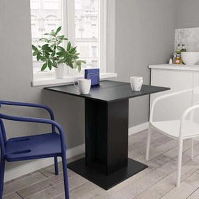 Mesa de jantar 80x80x75 cm derivados de madeira preto