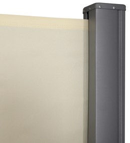 Outsunny Toldo Lateral Retrátil para Terraço Pátio ou Jardim Toldo de Privacidade para Exterior Dobrável 300x180cm Bege