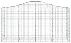 Cestos gabião arqueados 8pcs 200x50x100/120cm ferro galvanizado