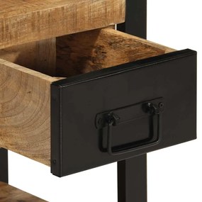 Mesa de cabeceira 35x34x45 cm madeira maciça manga áspera