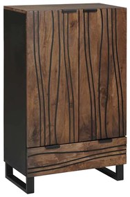 vidaXL Highboard 60x33.5x100 cm de Madeira Sólida de Manga