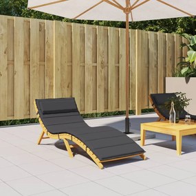 vidaXL Almofadão p/ espreguiçadeira 180x60x4 cm tecido oxford preto