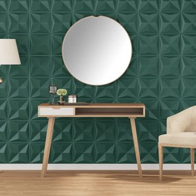 Painéis de parede 12 pcs 50x50 cm 3 m² XPS origami verde