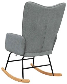 Cadeira de baloiço tecido cinzento-claro
