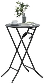 Mesa de Jardim Dobrável Antracite Ø50x72 cm Aço