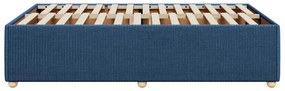 Estrutura de cama sem colchão 120x200 cm tecido azul