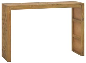 vidaXL Mesa consola 110x35x75 cm madeira de teca maciça