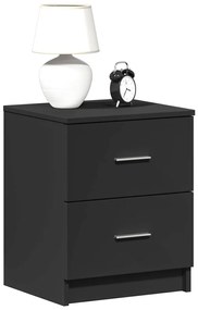 Mesa de cabeceira com 2 gavetas 40x36x50 cm preto