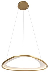 LED Candeeiro suspenso de design dourado com regulação de intensidade de 3 níveis - Organico Design