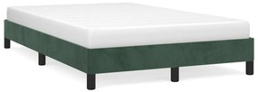 vidaXL Estrutura de cama com colchão verde escuro 120x190 cm Veludo