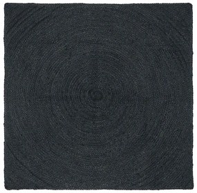 vidaXL Tapete Cinza Escuro 120 x 120 cm Juta