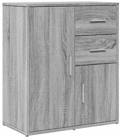 Aparadores 2 pcs 60x31x70 cm derivados madeira cinzento sonoma