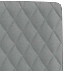 Cadeiras de jantar 4 pcs tecido cinzento-claro