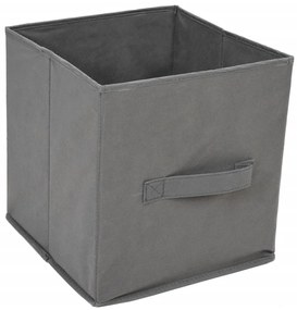 Armário de arrumação com 4 cestos tecido 63x30x71 cm aço cinza