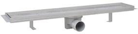 Dreno de chuveiro linear 2 pcs 630x140 mm aço inoxidável