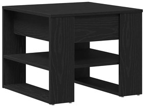 Mesa de Café de Carvalho Preto 55.5x55x45 cm Feita de Madeira Derivada