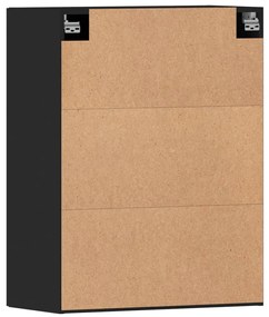 Móveis de parede 2 pcs derivados de madeira preto