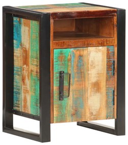 Mesa de cabeceira 40x35x55 cm madeira recuperada maciça