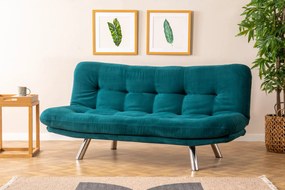 Sofá-cama de 3 lugares Misa – Verde Petróleo – 52x175x40 cm
