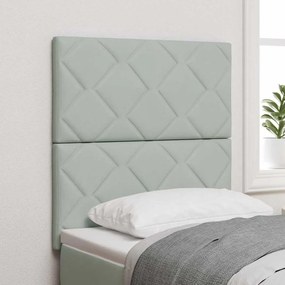 vidaXL Cabeceira Design Blocos de Diamante Cinza Claro 80 cm Veludo