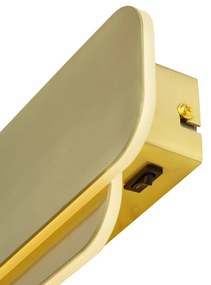 Candeeiro de Parede Moderno Latão Incl. LED Regulável em 3 Níveis - Dias Moderno