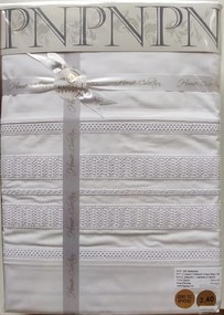 Jogo de lençóis C/ renda aplicada 100% algodão percal cor branco: 1 lençol capa ajustable 200x200+30 cm + 1 lençol superior 280x290 cm + (2) Fronhas 50x70 cm