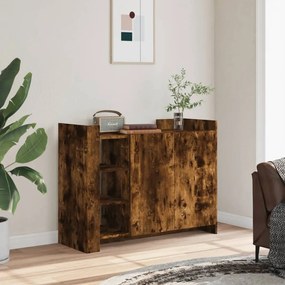 vidaXL Aparador 100x35x75 cm derivados de madeira carvalho fumado