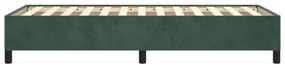 Estrutura de cama sem colchão 100x200 cm veludo verde-escuro