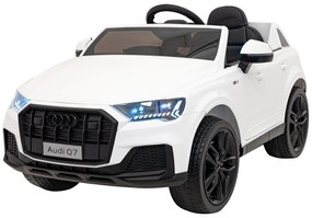 Carro elétrico para Crianças 12V Audi Q7 NEW LIFT Rodas de EVA, Assento de couro Branco