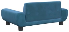 Cama para cães 70x45x33 cm veludo azul