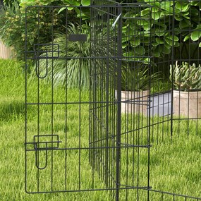 PawHut Parque para Cães 8 Painéis 76x61cm Dobráveis Gaiola Metálica pa