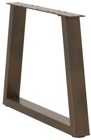 Pés para mesa de centro em formato de V, 2 peças, aço natural, 50x(42-