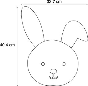 Candeeiro de parede infantil bege com LED regulável em 3 níveis - Benny the Bunny