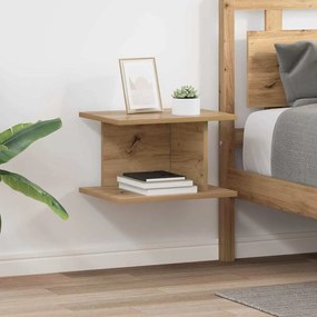 vidaXL Mesa-de-cabeceira 2 pcs Carvalho Artesanal 40 x 30 x 25 cm