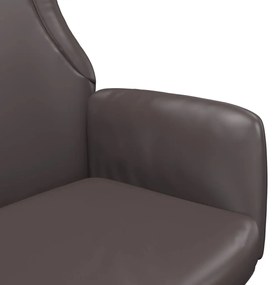 Cadeira de descanso couro artificial castanho