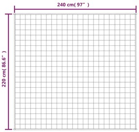 Manta pesada 15 kg 220x240 cm tecido creme-claro