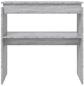 Mesa consola 80x30x80 cm derivados de madeira cinzento sonoma