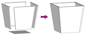 Vaso/floreira de jardim 2 pcs 40x40x40 cm aço galvanizado