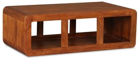 vidaXL Mesa de centro madeira maciça c/ acabamento a mel 90x50x30 cm
