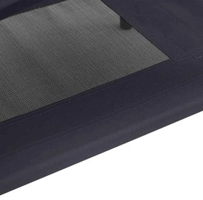 Cama Elevada para Cão com Toldo Removível Preta L Aço