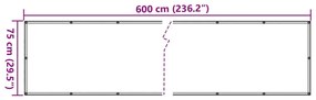 Tela varanda tecido Oxford 75x600 cm bege