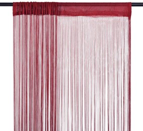 Cortinas de fios 2 pcs 140x250 cm bordô