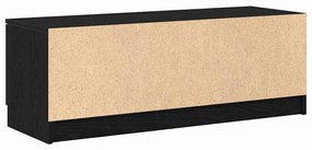Armário para TV vidaXL Preto Carvalho 102x35x36,5 cm Madeira Engineere