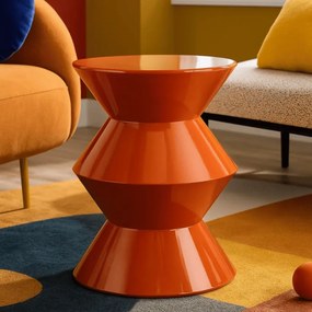 MESA DE APOIO ZAG Ø 37,5X45 CM LARANJA