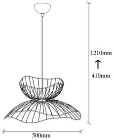 Candeeiro de Teto Farac – Vintage – 50 x 50 cm
