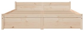 Estrutura de cama king 150x200 cm madeira maciça
