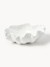Taça decorativa vidrada com forma de concha Mar, L 31 cm
